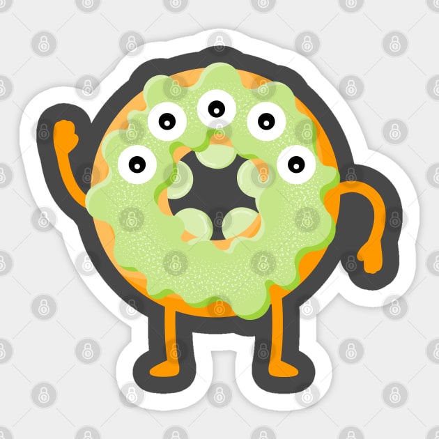 Monster Donut Sticker by lakokakr
